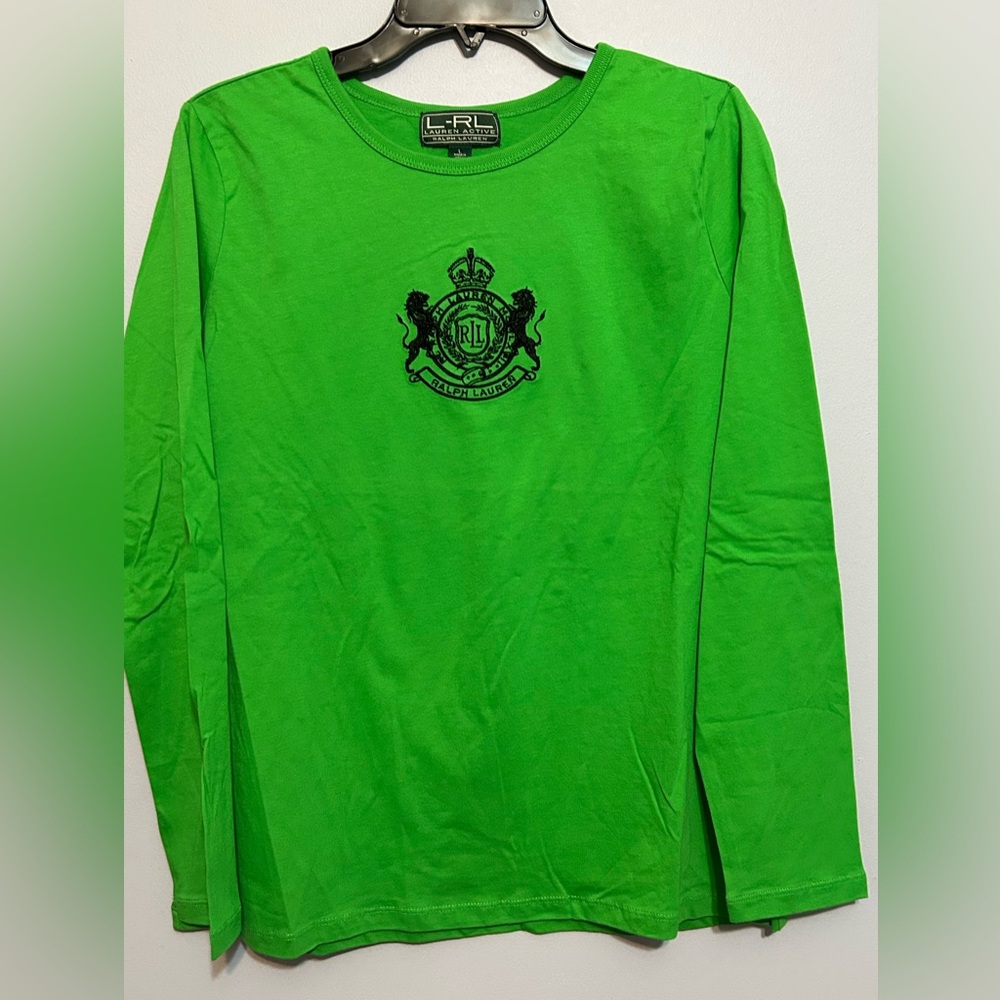 Lauren Ralph Lauren green long sleeve shirt - size large